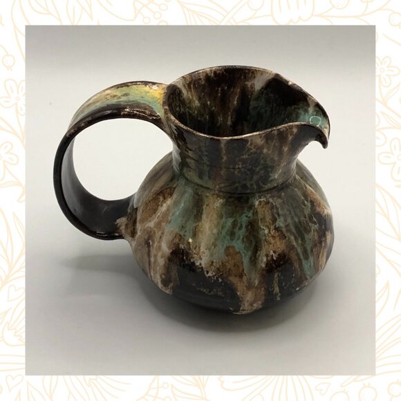 SOLD Pinecroft Canadian Studio Pottery Fundy Redware Creamer - Picture 3 of 7